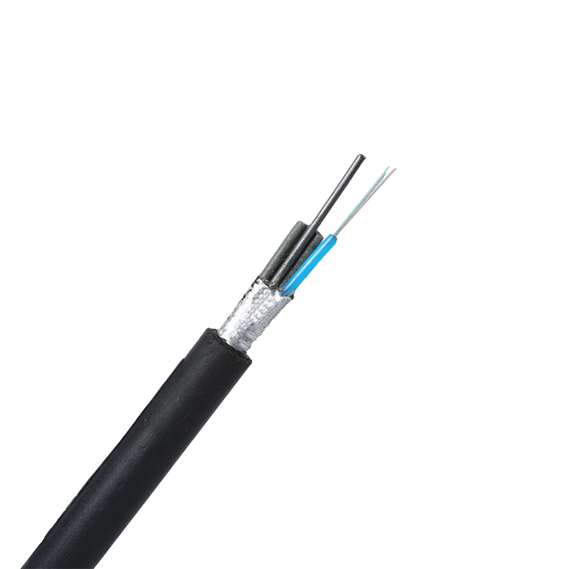 Cable óptico para exteriores revestido con unión de aluminio y polietileno trenzado de capa GYTA