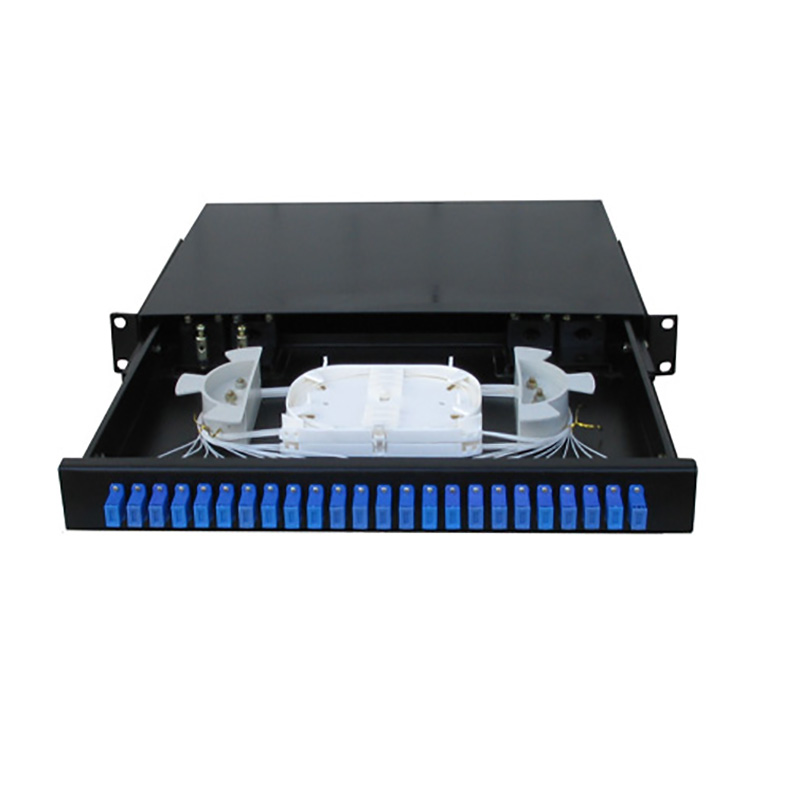 Panel de conexión de fibra óptica de 24 puertos y montaje en bastidor de 19'