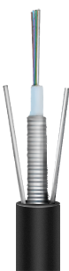 Cable óptico exterior blindado de tubo central GYXTW