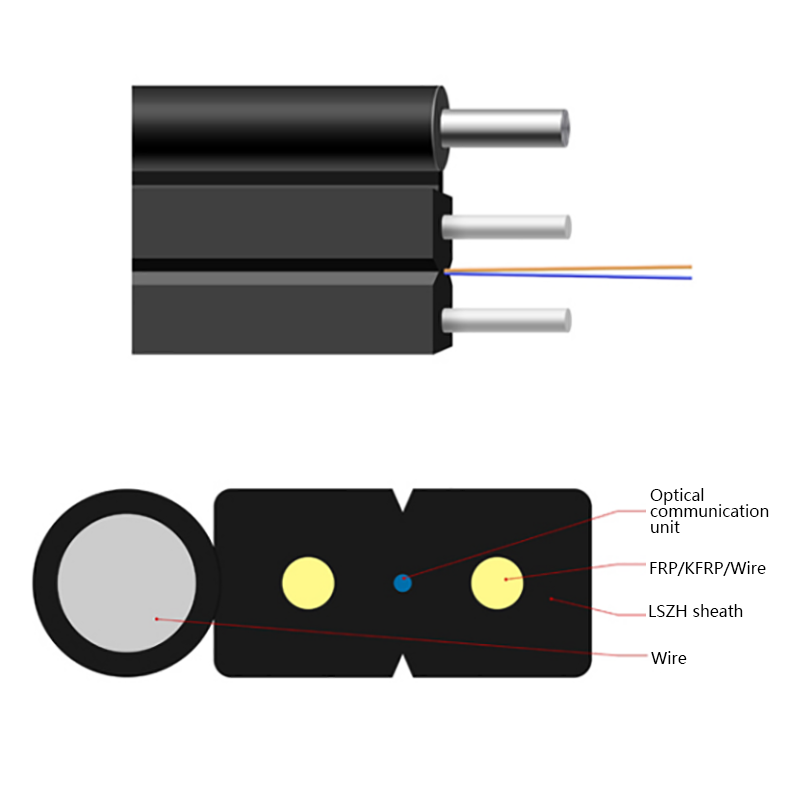 Cable de bajada de fibra FTTH