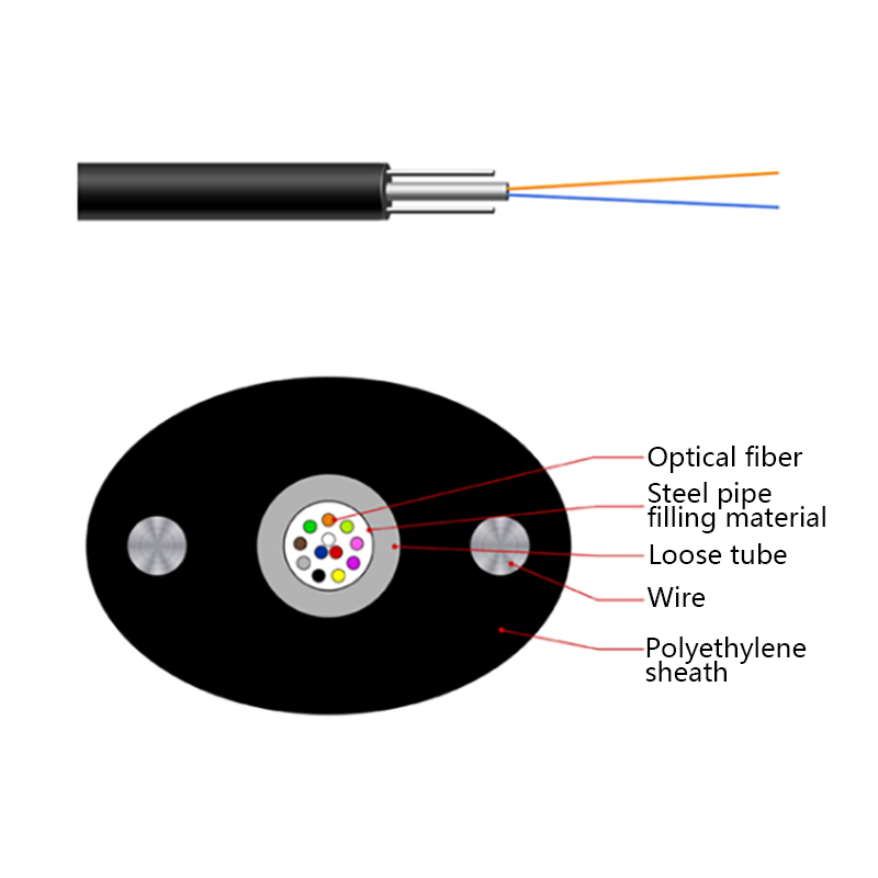 Cable óptico doméstico normal FTTH Cable micro soplado por aire GYXTPY